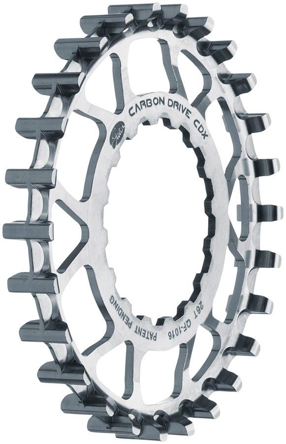 Gates Carbon Drive CDX CenterTrack Front Sprocket  - 26t, For Bosch GEN 2, Silver