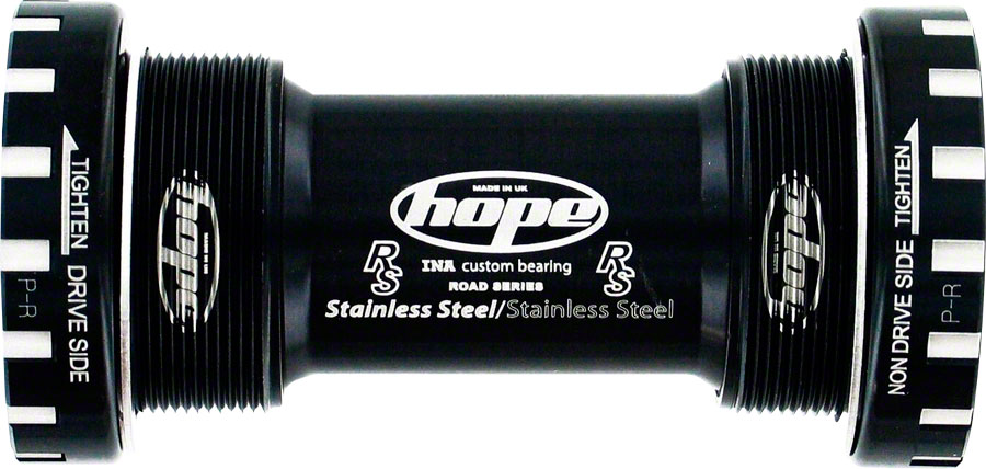 Hope BSA30 Threaded Bottom Bracket - 68/73/83/100/120mm, For 30mm Spindle, Stainless, Black