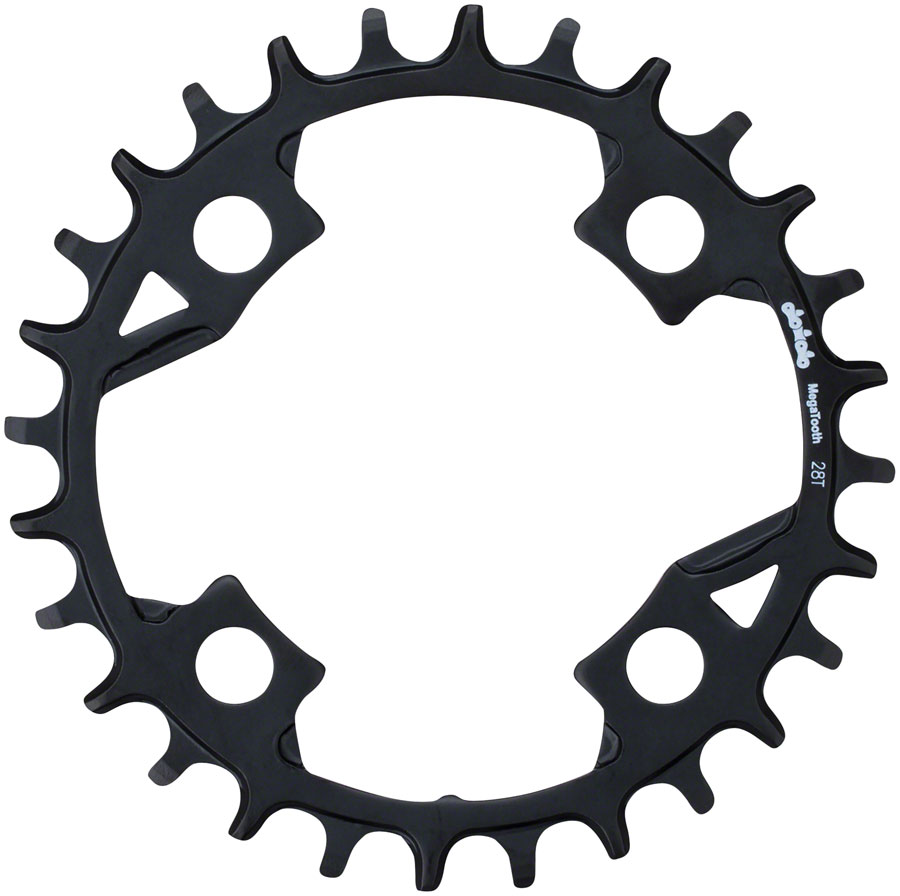 Full Speed Ahead Gamma Pro Mega Tooth Chainring - 28t, 82 BCD, Aluminum, 1 x 11, Black