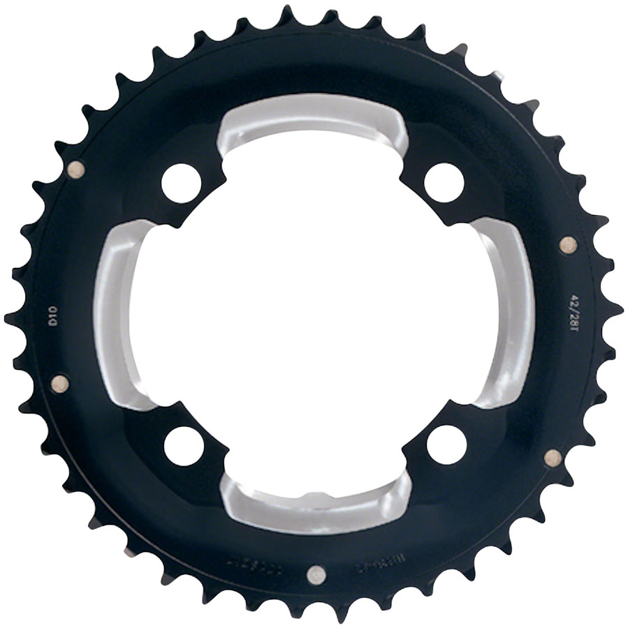 Full Speed Ahead MTB Pro Double Chainring - 36t, 104 BCD, 4-Bolt, Aluminum, D10, Black