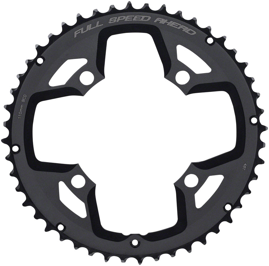 Full Speed Ahead Gossamer ABS Chainring - 48t, 110 Full Speed Ahead ABS BCD, 4-Bolt, Aluminum, N10/N11, Black