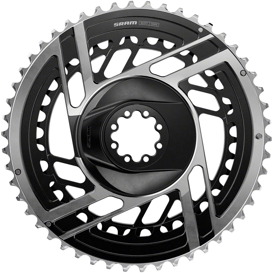 SRAM RED 2x Chainring Kit - 50/37t, 2x12-Speed, 8-Bolt Direct Mount, Black/Silver, E1