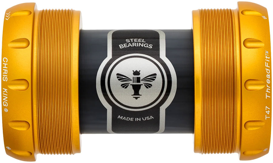 Chris King ThreadFit T47 30x Bottom Bracket - T47, 50th Anniversary Matte Gold