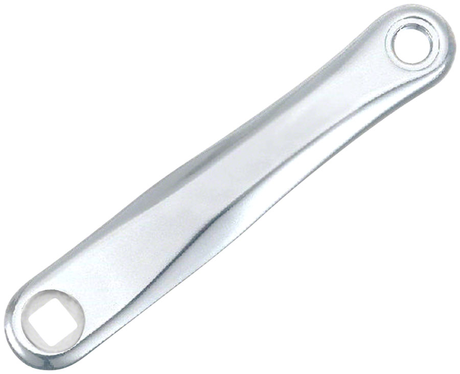 Samox SAC08 Left Crank Arm - 170mm, JIS Square Taper Spindle Interface, Forged Aluminum, Spindle Bolt Sold Separate, Silver