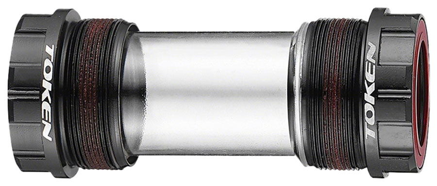 Token TK888 Threaded Bottom Bracket - English, Shimano HollowTech II / SRAM GXP, Black