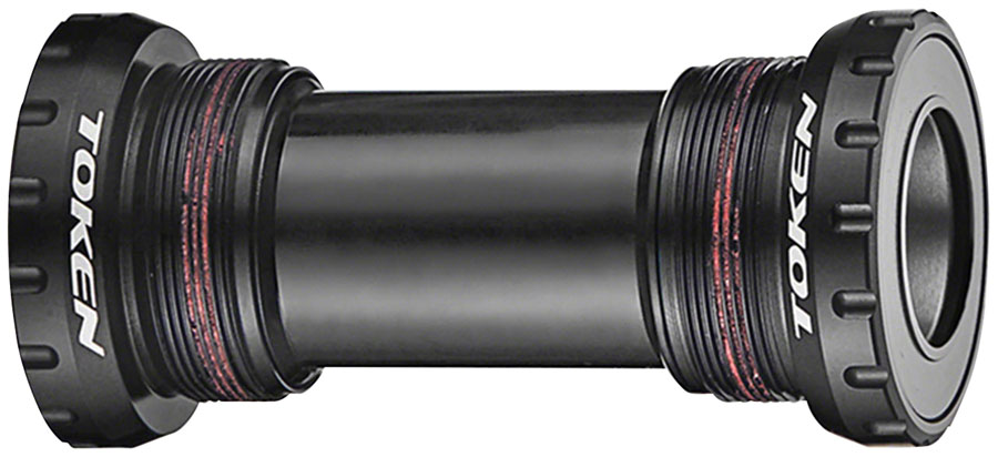 Token TK878 Threaded Bottom Bracket - English, Shimano HollowTech II, Black