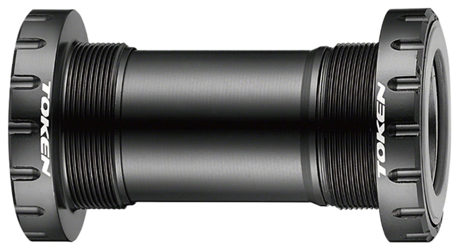 Token BB386BSA Threaded Bottom Bracket - English, BB386, Black