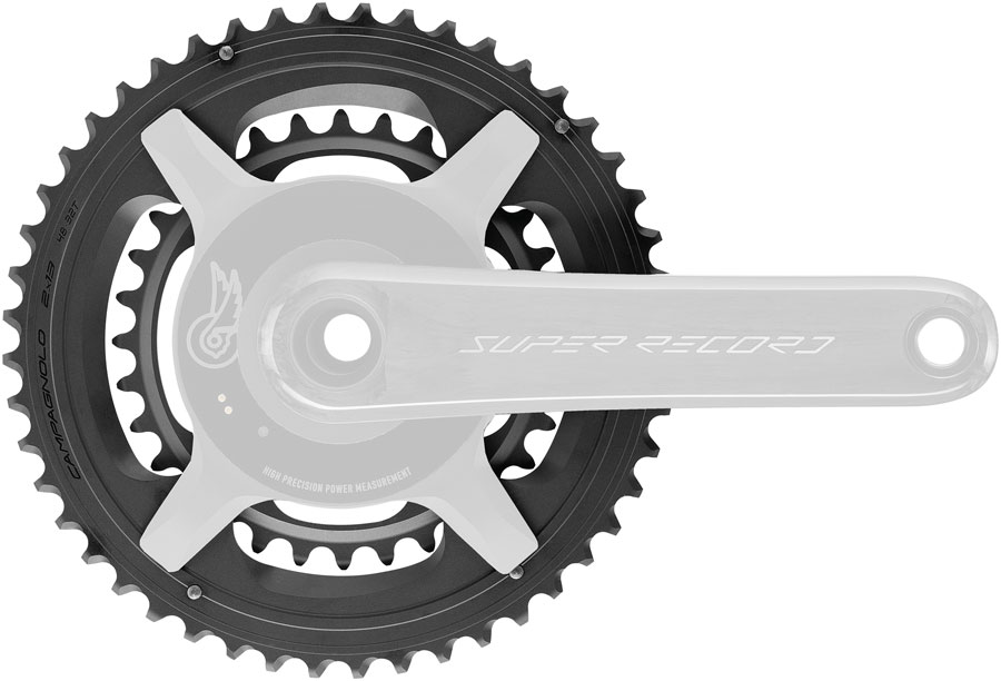 Campagnolo Super Record 13 2x Chainring Set - 48/32t, 121/88 BCD, For 13-Speed, Aluminum, Black
