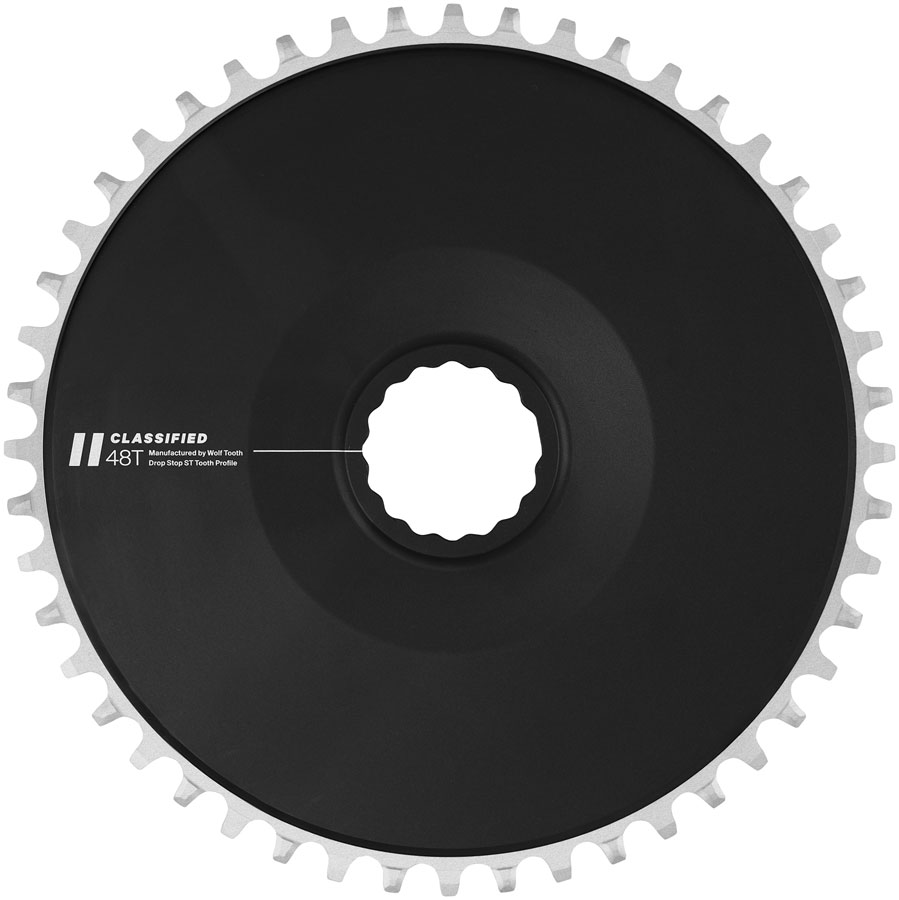 Classified Aero Chainring - 48t, DropStop ST for HG+ and KMC 12-Speed Chains, Black