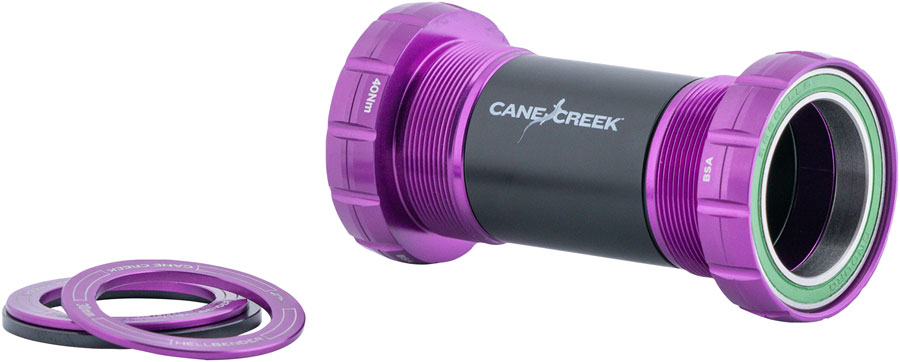 Cane Creek Hellbender 70 Bottom Bracket - English, For DUB Spindle, Purple