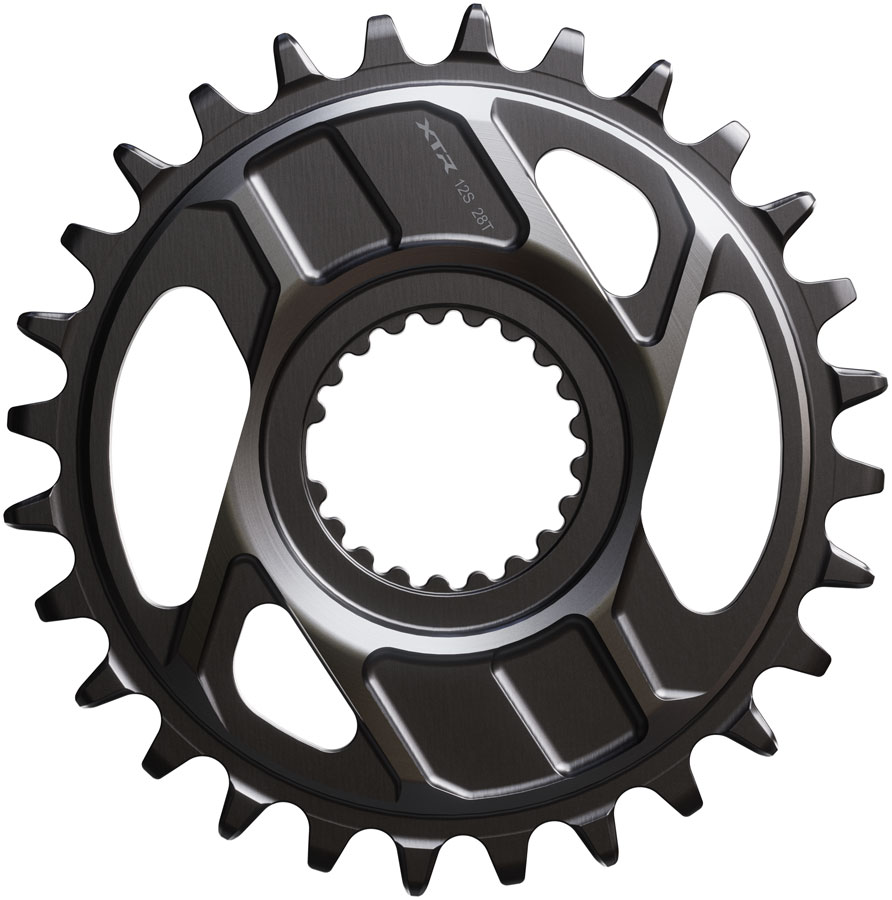 Shimano XTR SM-CRM96 1x Direct Mount Chainring - 28t, Shimano Direct Mount, For 12-Speed HG+ Chain, Fits M9200 and M9220 Crank, Dark Gray