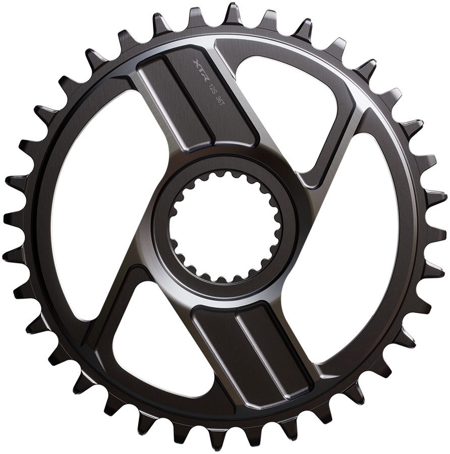 Shimano XTR SM-CRM96 1x Direct Mount Chainring - 36t, Shimano Direct Mount, For 12-Speed HG+ Chain, Fits M9200 and M9220 Crank, Dark Gray