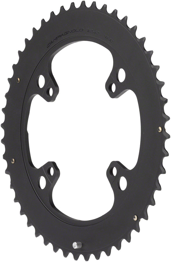 Campagnolo Chorus 12-Speed Chainring and Bolt Set - 48t, 123mm Campagnolo Asymmetric, 4-Bolt, Black
