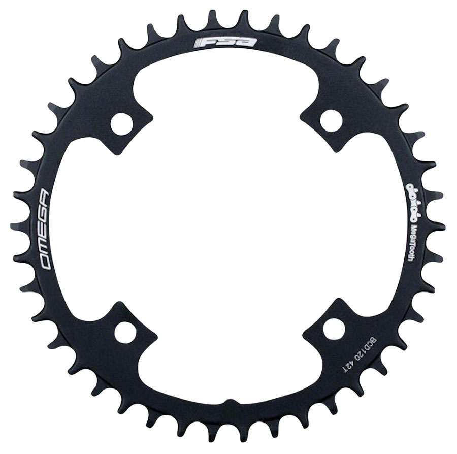 Full Speed Ahead Omega 1x Chainring - 42t, 120mm BCD, Black