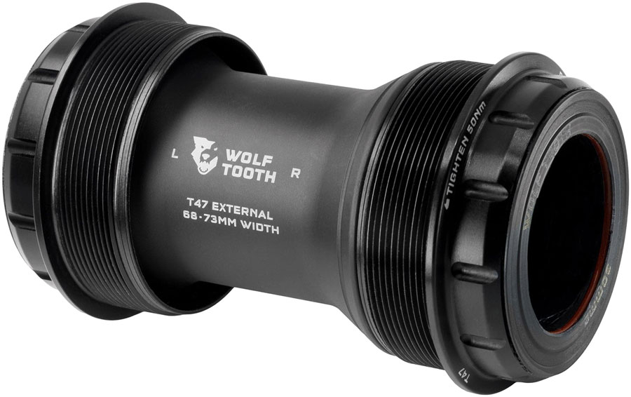 Wolf Tooth T47 External Bottom Bracket - T47 External, 68/73mm, For 30mm Spindle, Black