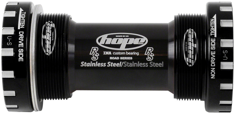 Hope BSA Threaded Bottom Bracket - 68mm Road, For 24mm Spindle, Stainless, Black
