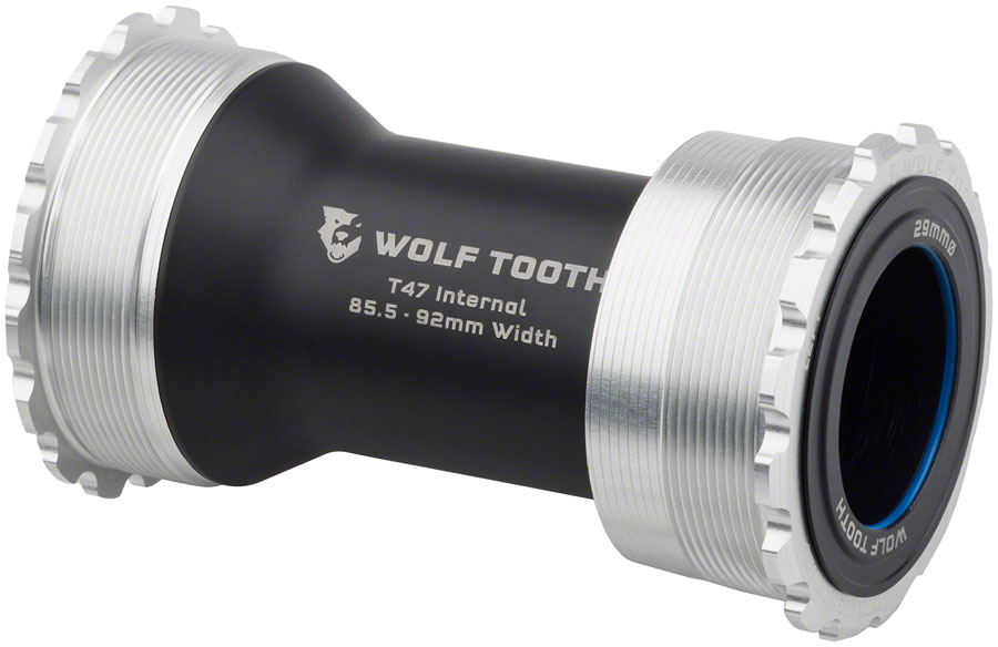 Wolf Tooth Bottom Bracket - T47 Inboard, 85.5/92mm, For 29mm Spindle, Raw Silver