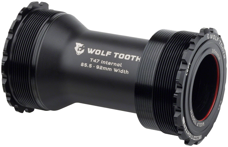Wolf Tooth Bottom Bracket - T47 Inboard, 85.5/92mm, For 30mm Spindle, Black