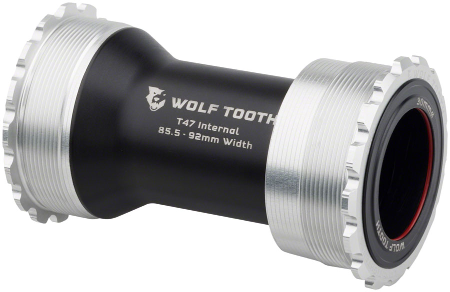 Wolf Tooth Bottom Bracket - T47 Inboard, 85.5/92mm, For 30mm Spindle, Raw Silver