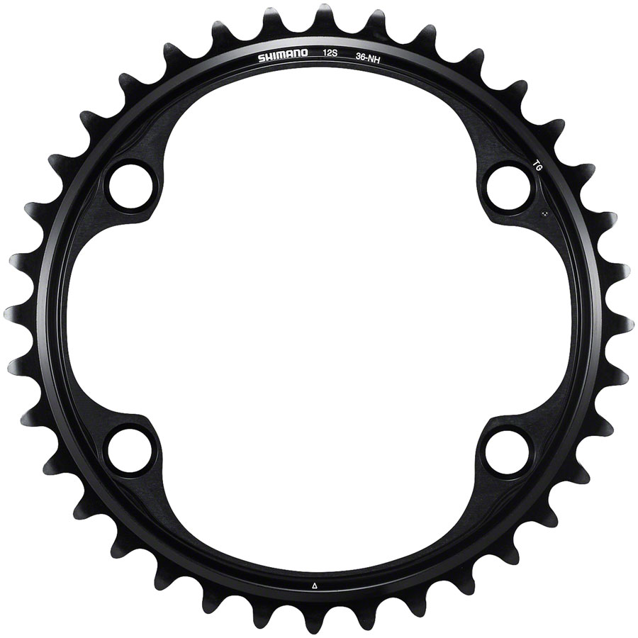 Shimano Dura-Ace FC-R9200 12-Speed Chainring - 36t, Asymmetric 110 BCD, Black, NH
