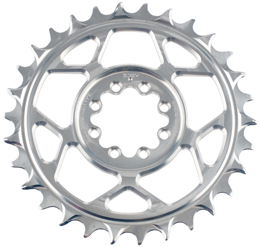 5DEV T-Type Direct Mount  Chainring - 34t, 8-Bolt, 3mm Offset, Aluminum, Black