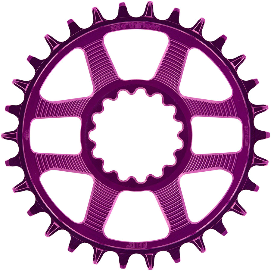 e*thirteen Helix R Guidering - 30t, 11/12-Speed, 52/55mm Flip Flop CL, 3/5mm Offset, e*thirteen DM, Eggplant