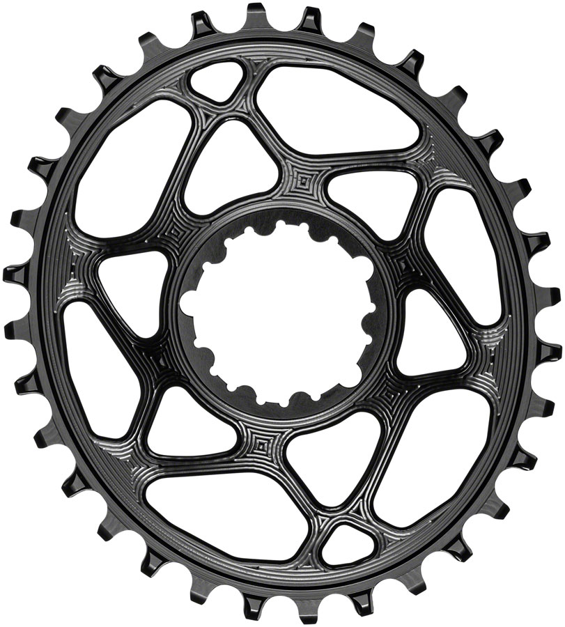 absoluteBLACK Oval Narrow-Wide Direct Mount Chainring - 32t, SRAM 3-Bolt Direct Mount, 6mm Offset, Black