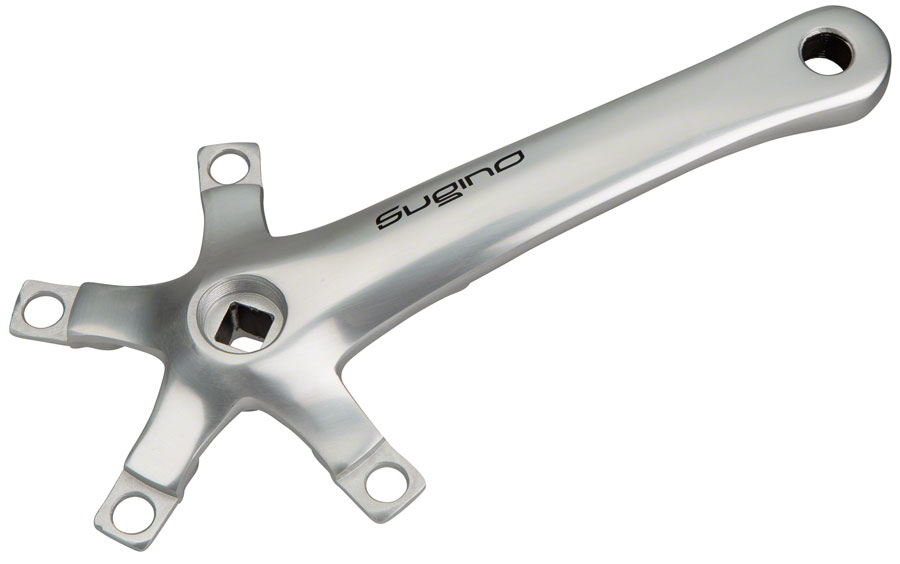 Sugino XD600 Tandem Crank Arm - 170mm, Left Front or Rear, 110 BCD, Square Taper JIS Spindle Interface, Silver