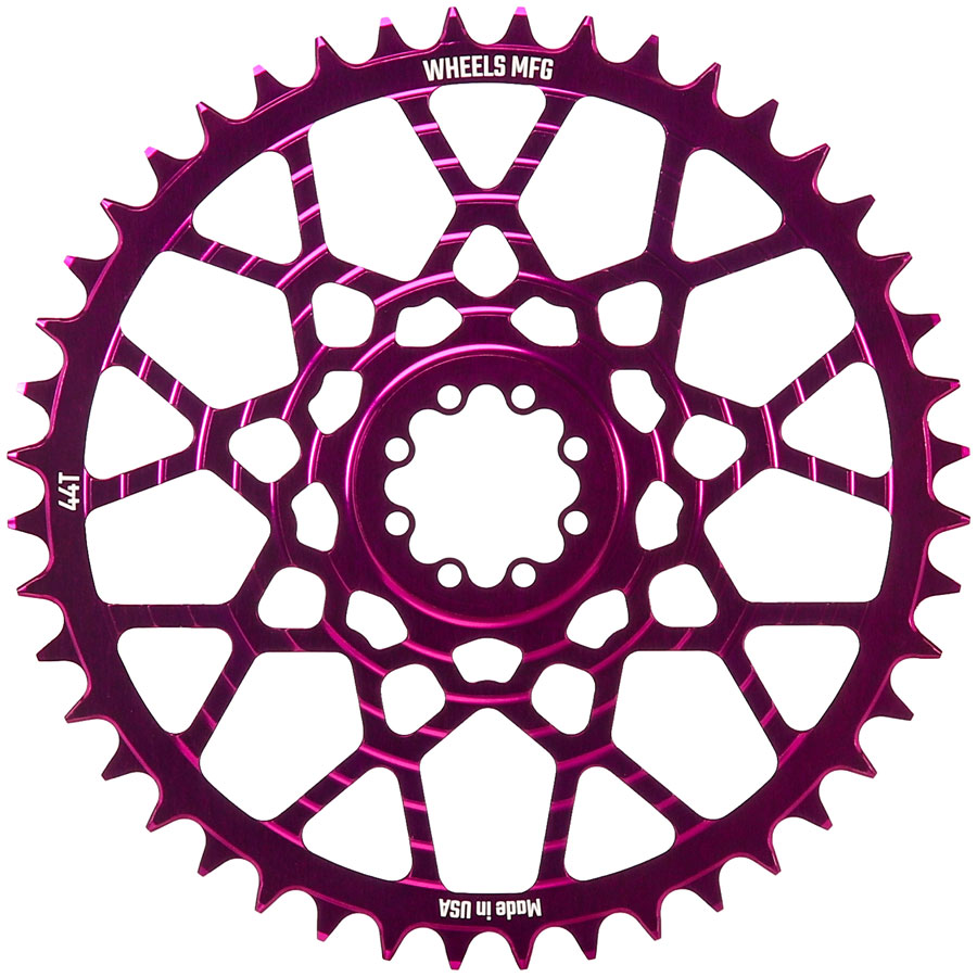 Wheels Manufacturing Gravel Direct Mount Chainring - 44t, SRAM 8-Bolt Direct Mount, 6.5mm Inboard Offset, T-Type Chain Compatible, Teal