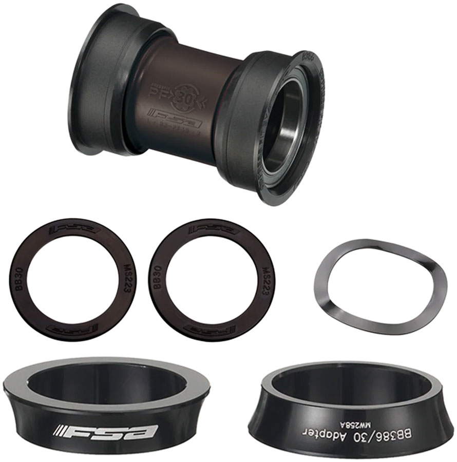 FSA PF30 to MegaExo Steel Bottom Bracket Kit for MTB with Adapter