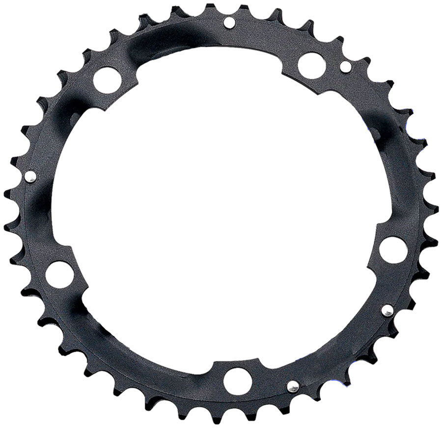 FSA Steel Road Triple Chainring, 1x 39T Tooth Count, 130BCD, 5-Bolt Pattern, 10-Speed Compatible – Black