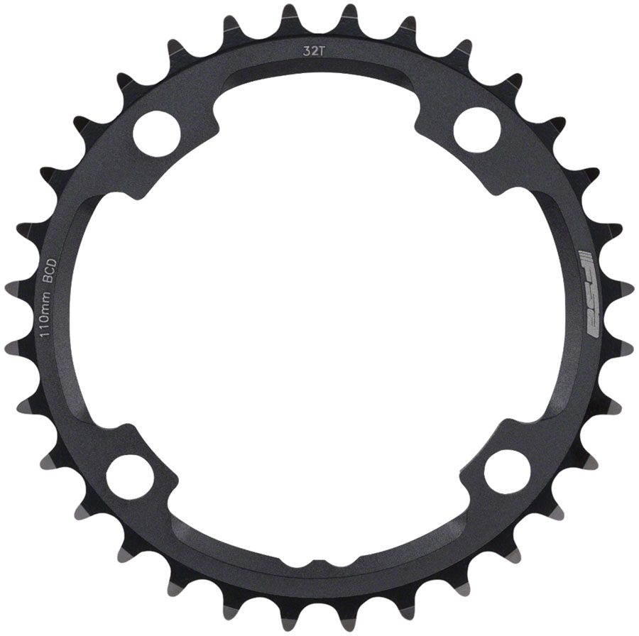 Full Speed Ahead Gossamer Pro ABS Road Chainring - 32t Inner Ring, 110mm BCD, 4-Bolt, Aluminum, N10/N11, Black