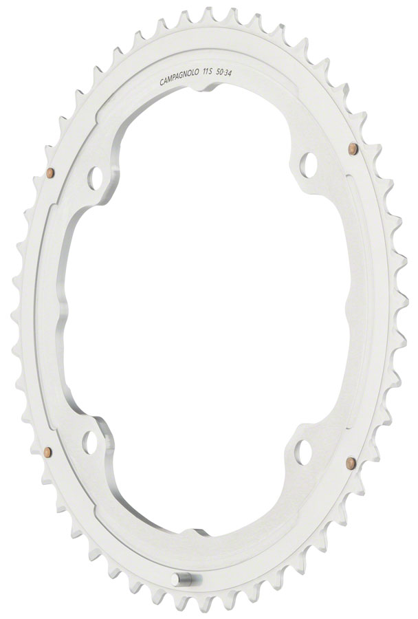 Campagnolo Potenza/Centaur Chainring - 50t, 146mm Campagnolo Asymmetric, 4-Bolt, 11-Speed, Silver