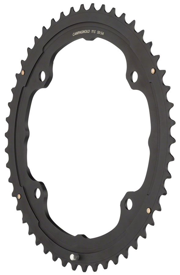 Campagnolo Potenza/Centaur Chainring - 50t, 146mm Campagnolo Asymmetric, 4-Bolt, 11-Speed, Black