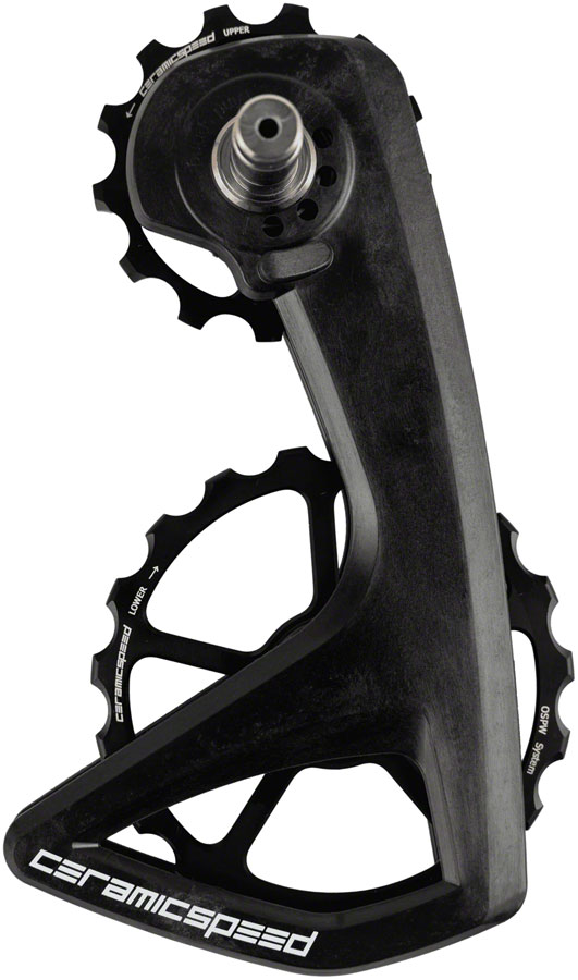 CeramicSpeed OSPW RS Pulley Wheel System for Shimano Dura-Ace 9250/Ultegra 8150  - Aluminum Pulley, Carbon Cage, Black