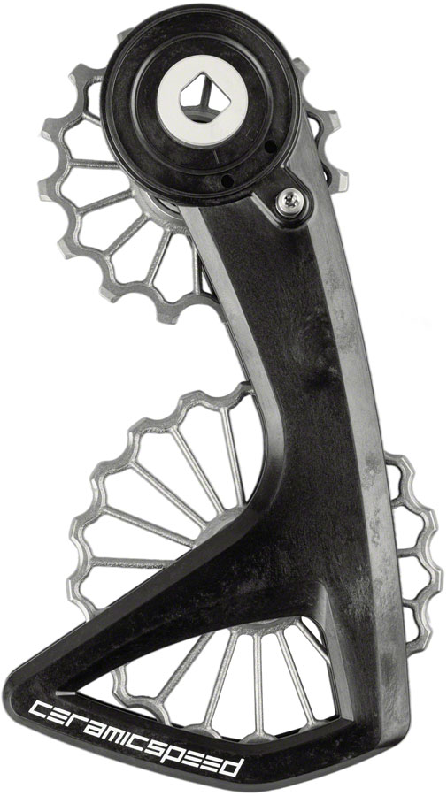 CeramicSpeed OSPW RS Pulley Wheel System for SRAM Red/Force AXS - Coated Races, 3D Printed Titanium Pulley, Carbon Cage, Ti