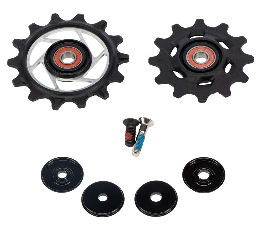 SRAM Force AXS Rear Derailleur Pulley Kit - 12t Upper and 14t Lower, Steel Bearings, E1