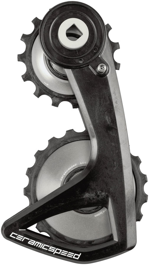 CeramicSpeed OSPW RS Alpha Pulley Wheel System for SRAM Red D1/E1 and Force D1 AXS - ALPHA Aluminum Pulley, Carbon Cage, Silver, v2