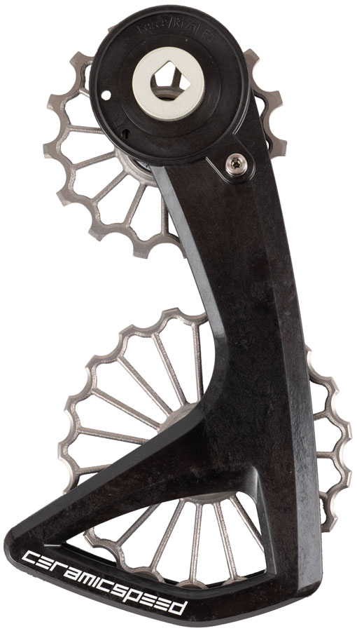 CeramicSpeed OSPW RS Pulley Wheel System for SRAM Force E1 and Rival E1 AXS - Coated Races, 3D Printed Titanium Pulley, Carbon Cage
