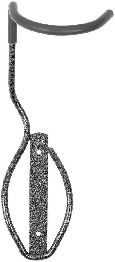 Delta Fat Tire Wall Mount Bike Storage Hook with Rear Wheel Tray - 1-Bike, Up to 5" Tire - Powdercoat Silver