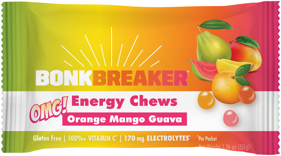 Bonk Breaker Energy Chews - OMG Orange/Mango.Guava, Box of 10 Packs