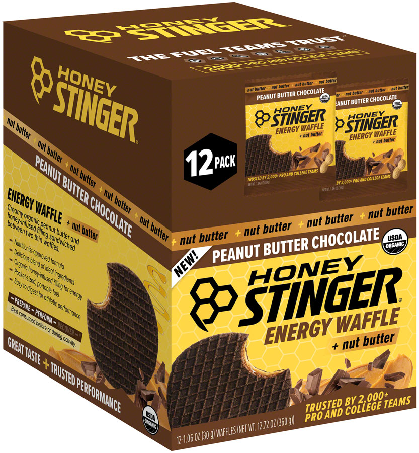 Honey Stinger Organic Waffle - Peanut Butter Chocolate, Box of 12