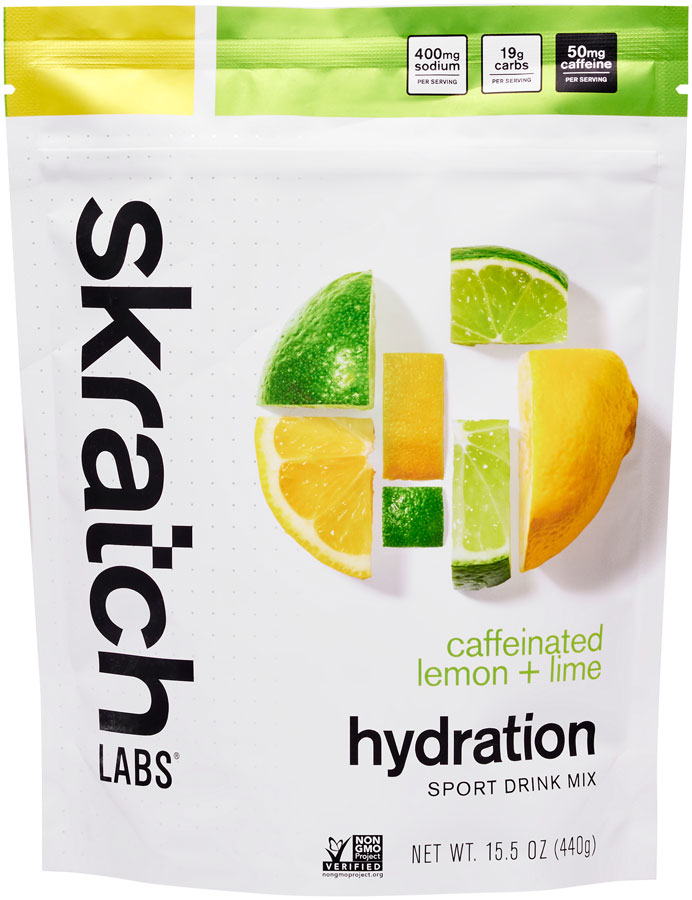 Skratch Labs Hydration Sport Drink - Caffeinated Lemon/Lime, 20-Serving Resealable Bag