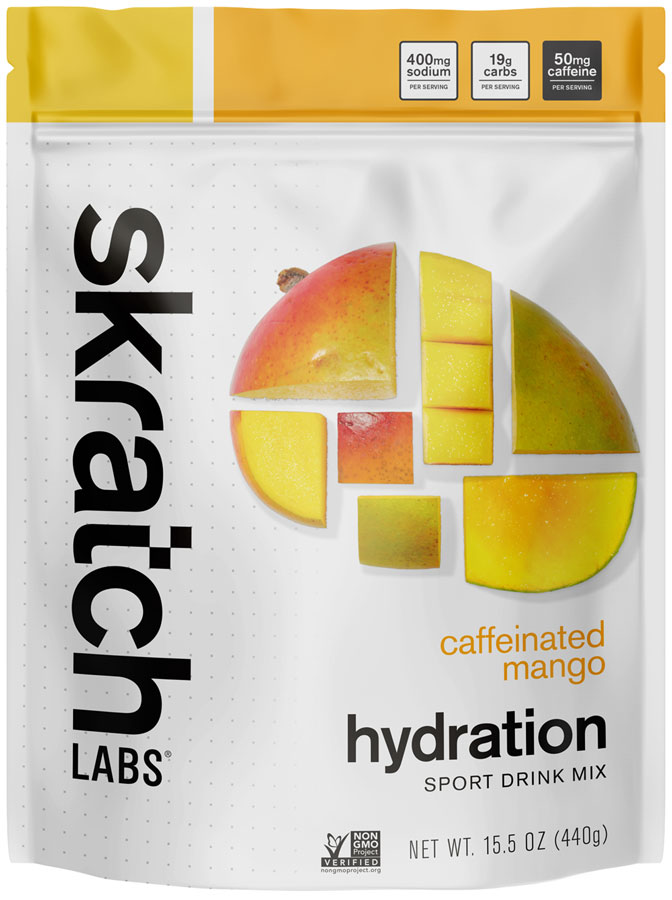 Skratch Labs Hydration Sport Drink - Caffeinated Mango, 20-Serving Resealable Bag