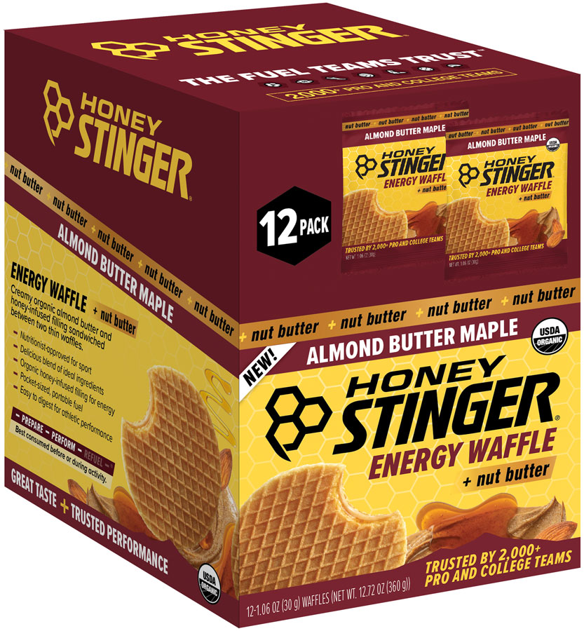 Honey Stinger Organic Waffle - Almond Butter Maple, Box of 12
