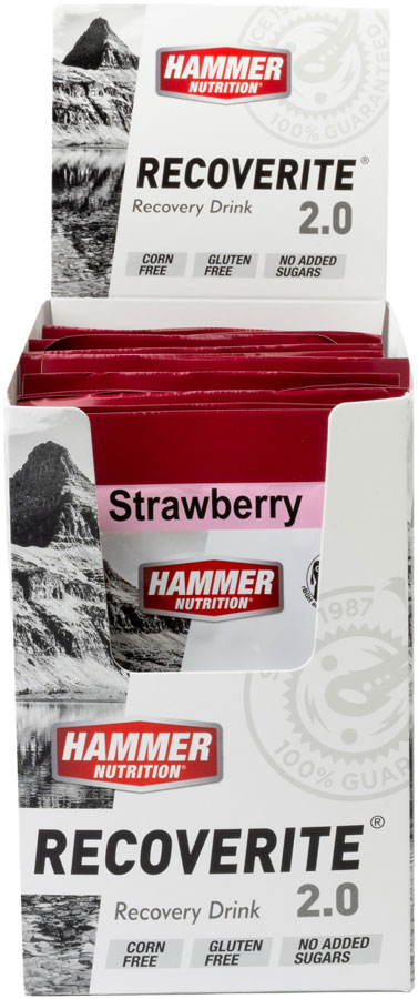 Hammer Recoverite 2.0 Recovery Drink - Strawberry, 12 Single Serving Packets
