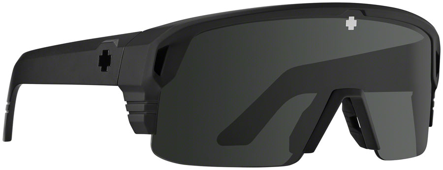 SPY+ Monolith 50/50 Sunglasses - Matte Black, Happy Gray Green with Black Spectra Mirror Lenses