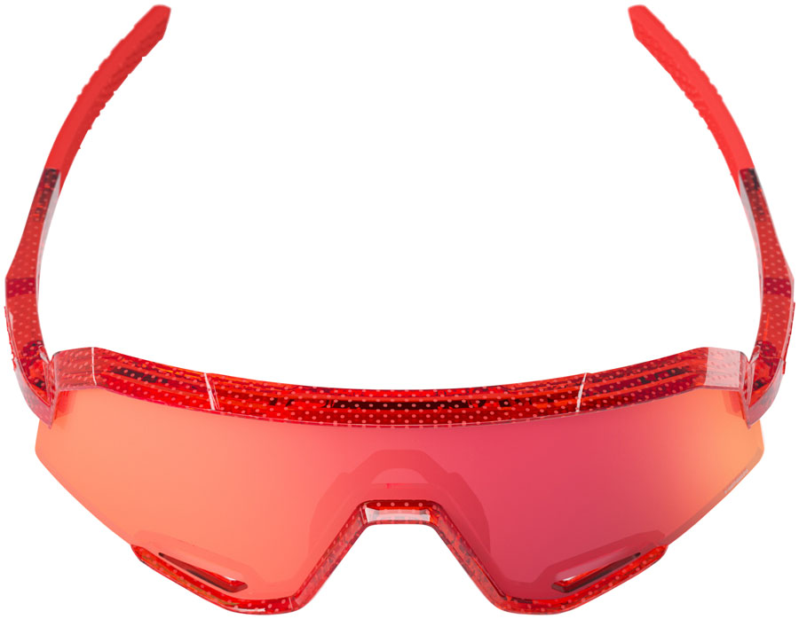 100% Slendale Sunglasses - Campari Translucent Red/Hiper Fire Red Mirror Lens