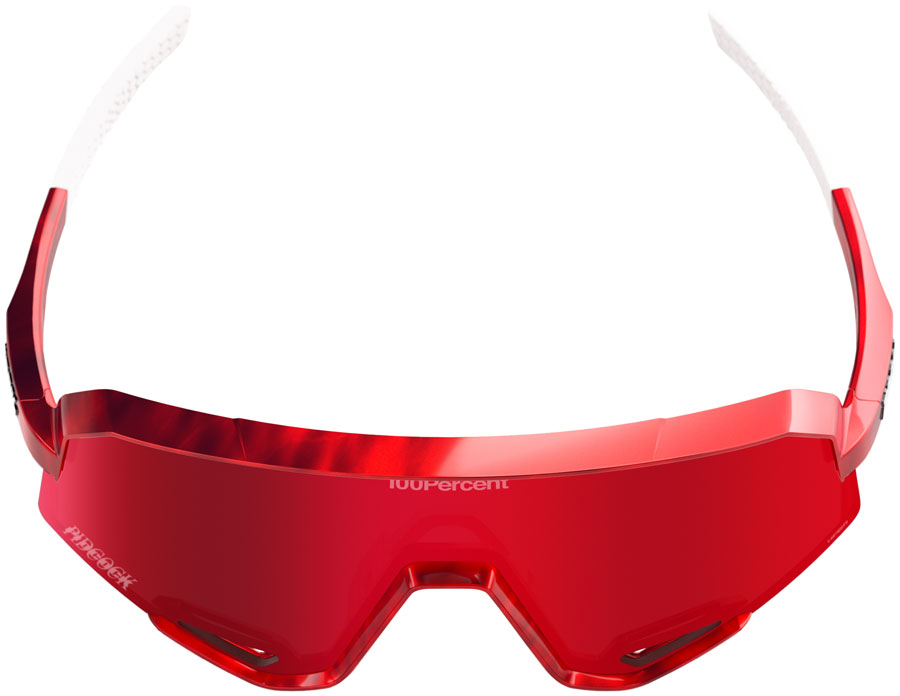 100% Slendale Sunglasses - Pidcock Gloss Red Holographic/Hiper Fire Red Mirror Lens