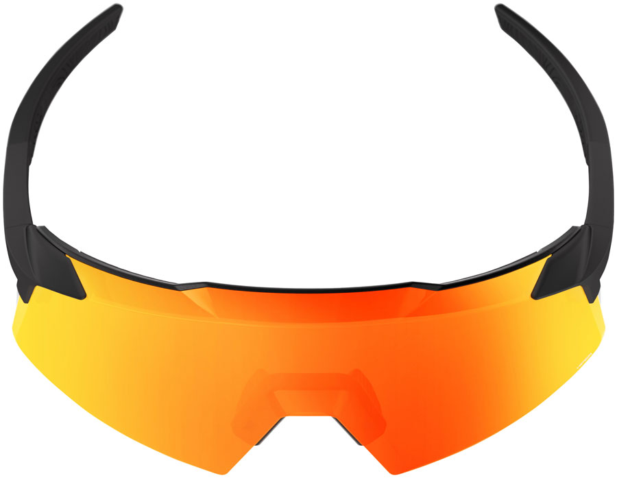 100% Aerocraft Sunglasses - Soft Tact Black/Hiper Red Mirror Lens